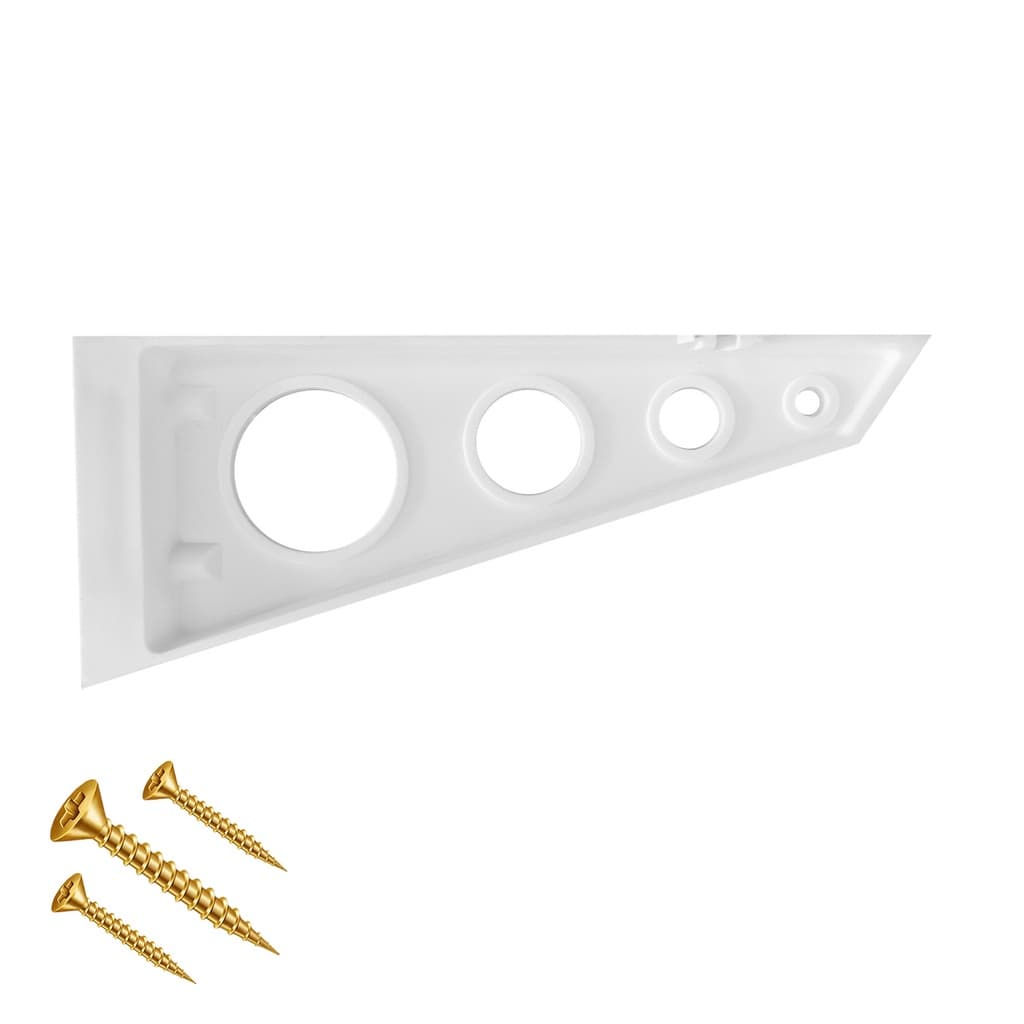 KIT 2 Suportes Cantoneiras 16,5 Mão Francesa Branco Navy ABS