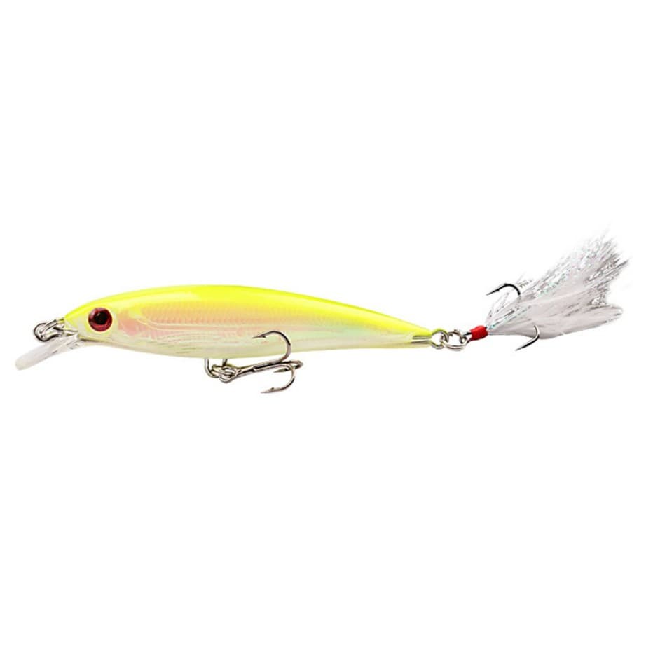 Isca artificial isca pena  crankbait realista meia agua minnow 9cm 6,5 gramas com chocalho