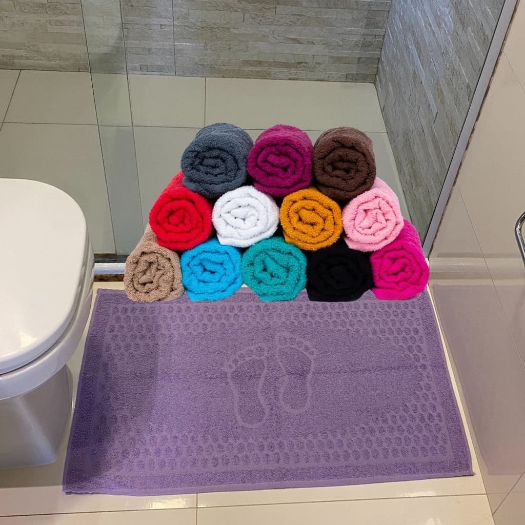 Toalha De Piso Tapete Lara Pézinho para banheiro 45x70cm Várias Cores - Rainha das Toalhas