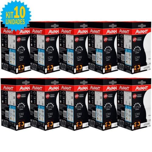 Atacado Kit 10 Lâmpadas Led Avant 4.8w 7w 9w 12w 15w Pera Lampada de Alta Qualidade