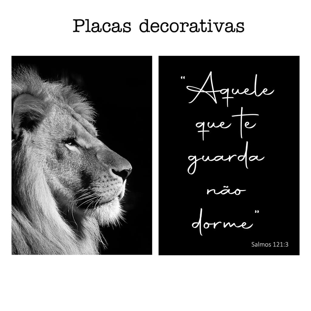 Placa decorativa Leão de Judá, quadros jesus, quadros evangélicos, quadros Bíblicos, quadros sala