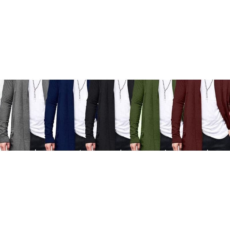 Cardigã Casaco Longo corta vento Masculino corte reto - Cardigan/Kimono em viscolycra/blusinha
