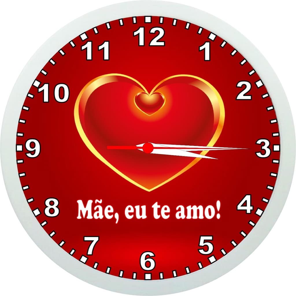 Relógios De Parede Personalizados Dia Das Mães - Homenagem - 24cm