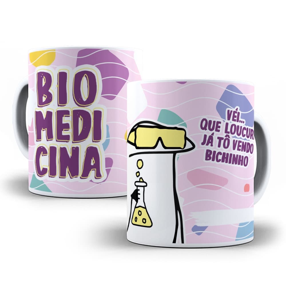 Caneca - Profissões - Biomedicina- Flork Memes