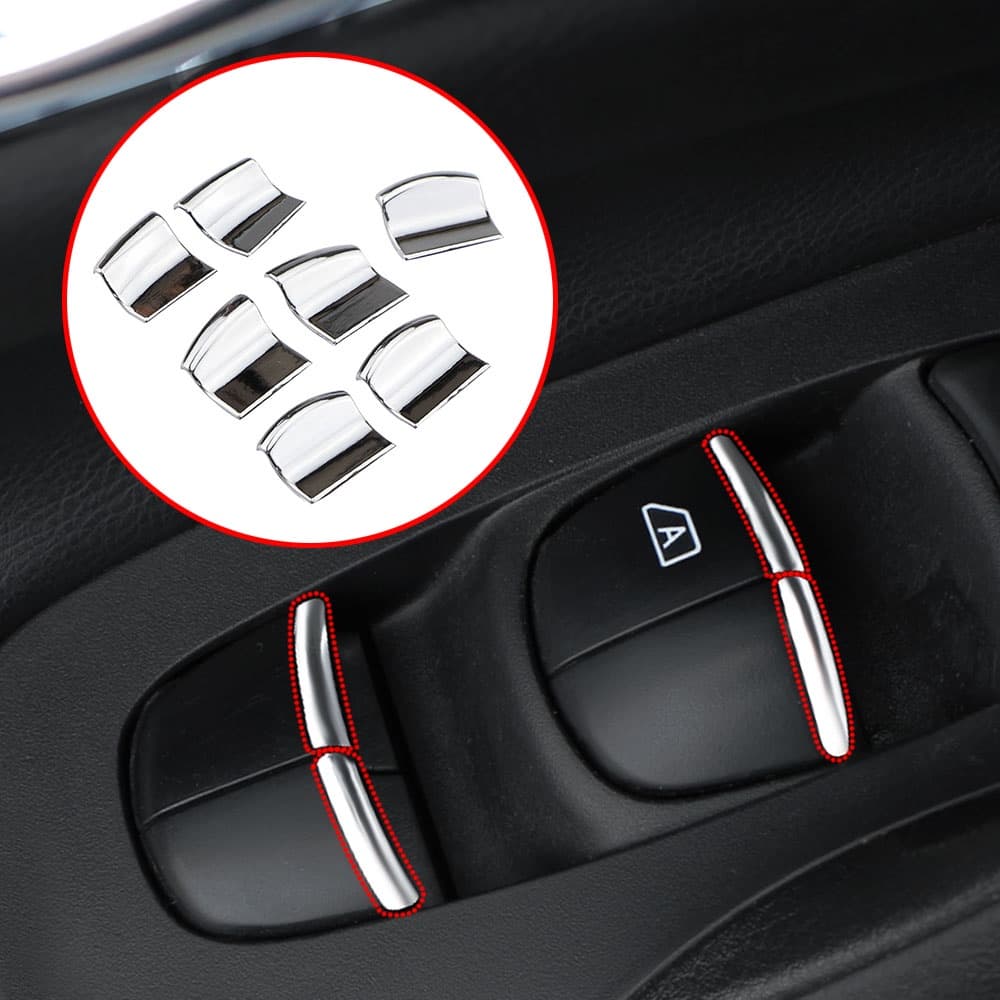 Botão De Elevação Da Janela Do Carro Guarnição Adesivo Para Nissan X-trail Rogue March Sentra Versa Sunny Teana Altima Juke Kicks Pathfinder Qashiqai