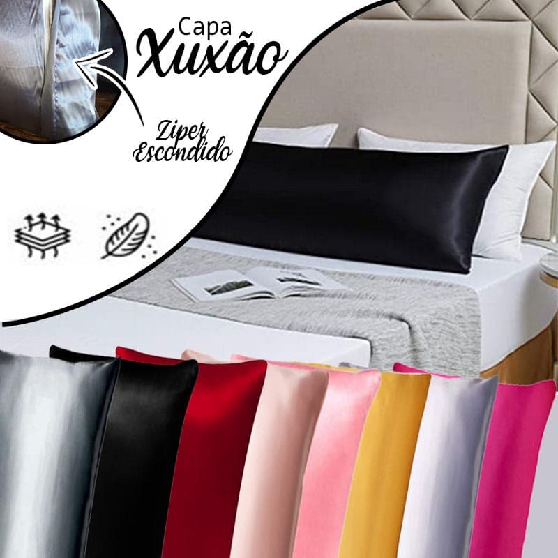 Fronha De Xuxão Ante Frizz Grande 1.30 X 0.45 Capa 100% Cetim De Xuxão Varias Cores