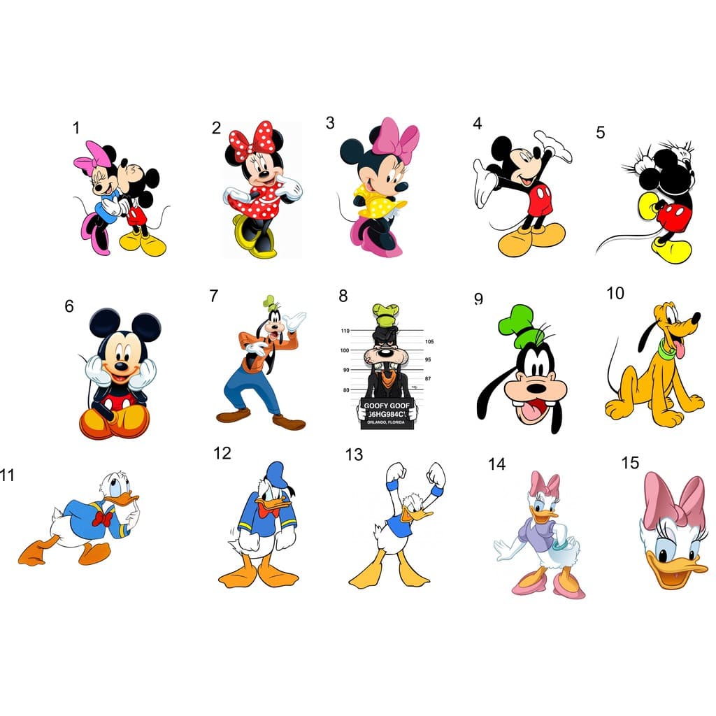 30 Estampas do Mickey, Frozen, Moana e Personagens da Disney.