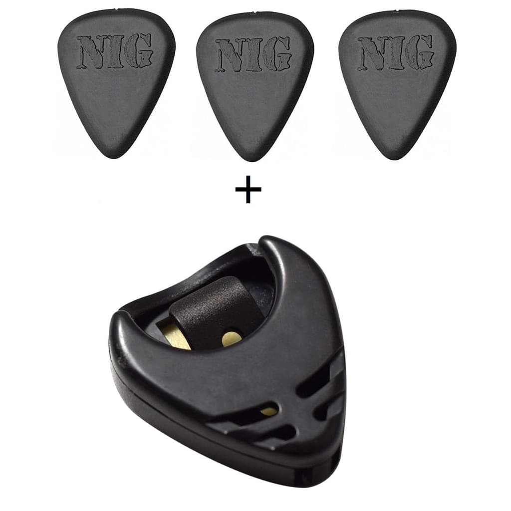3 Palhetas NIG + Porta Palhetas 0.5mm / 0.70mm / 1.00mm