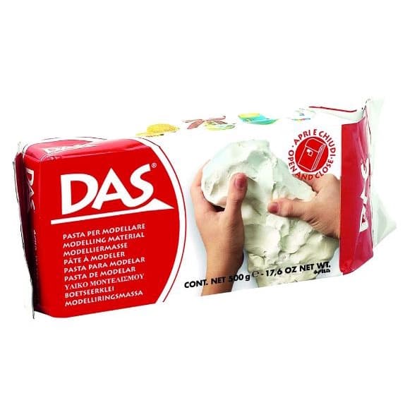 Massa de Modelar Ceramica Fria Branca 500 G - DAS