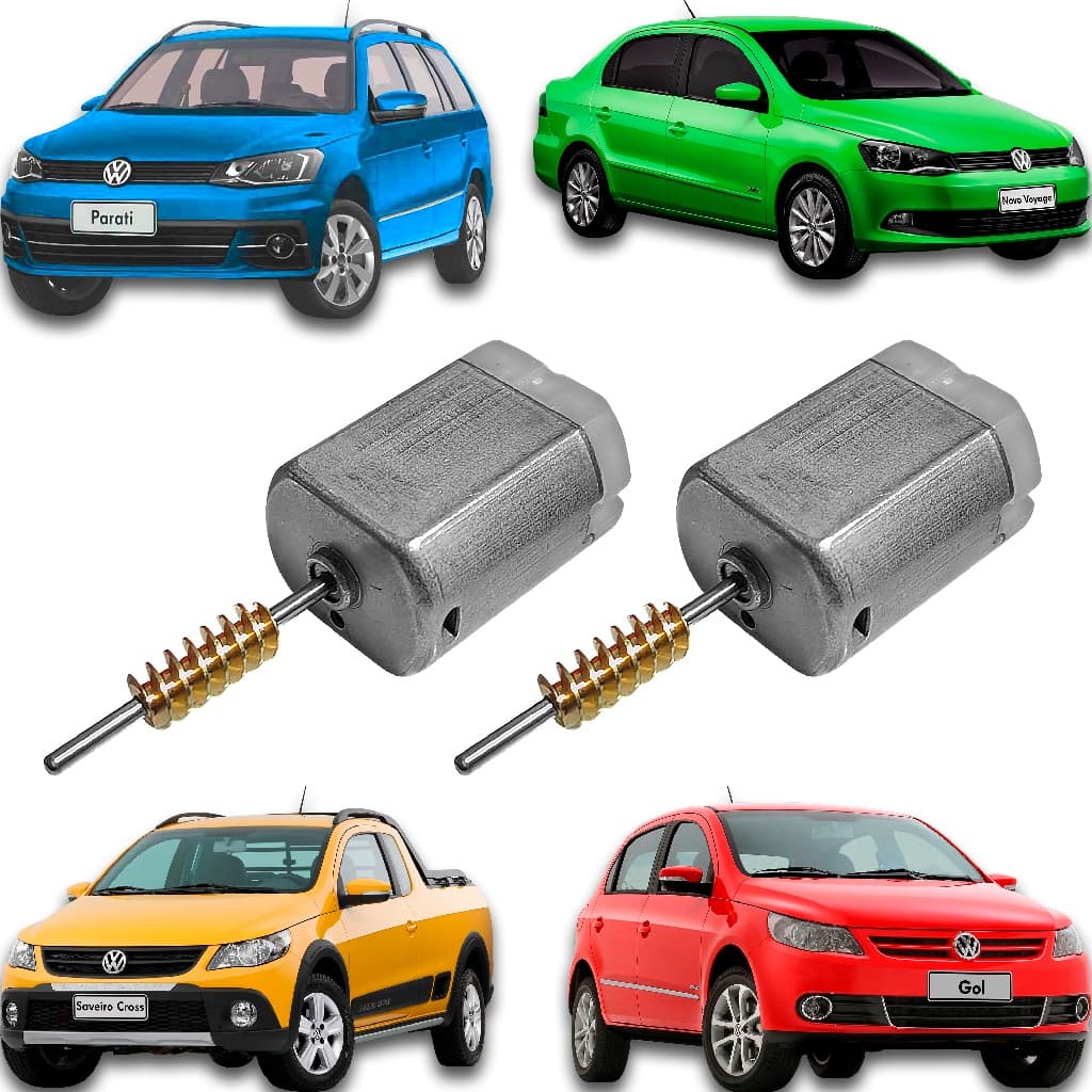 2x Motor Fechadura Trava Elétrica Gol G5 Saveiro Voyage Parati Volkswagen Porta Tampa Automotivo