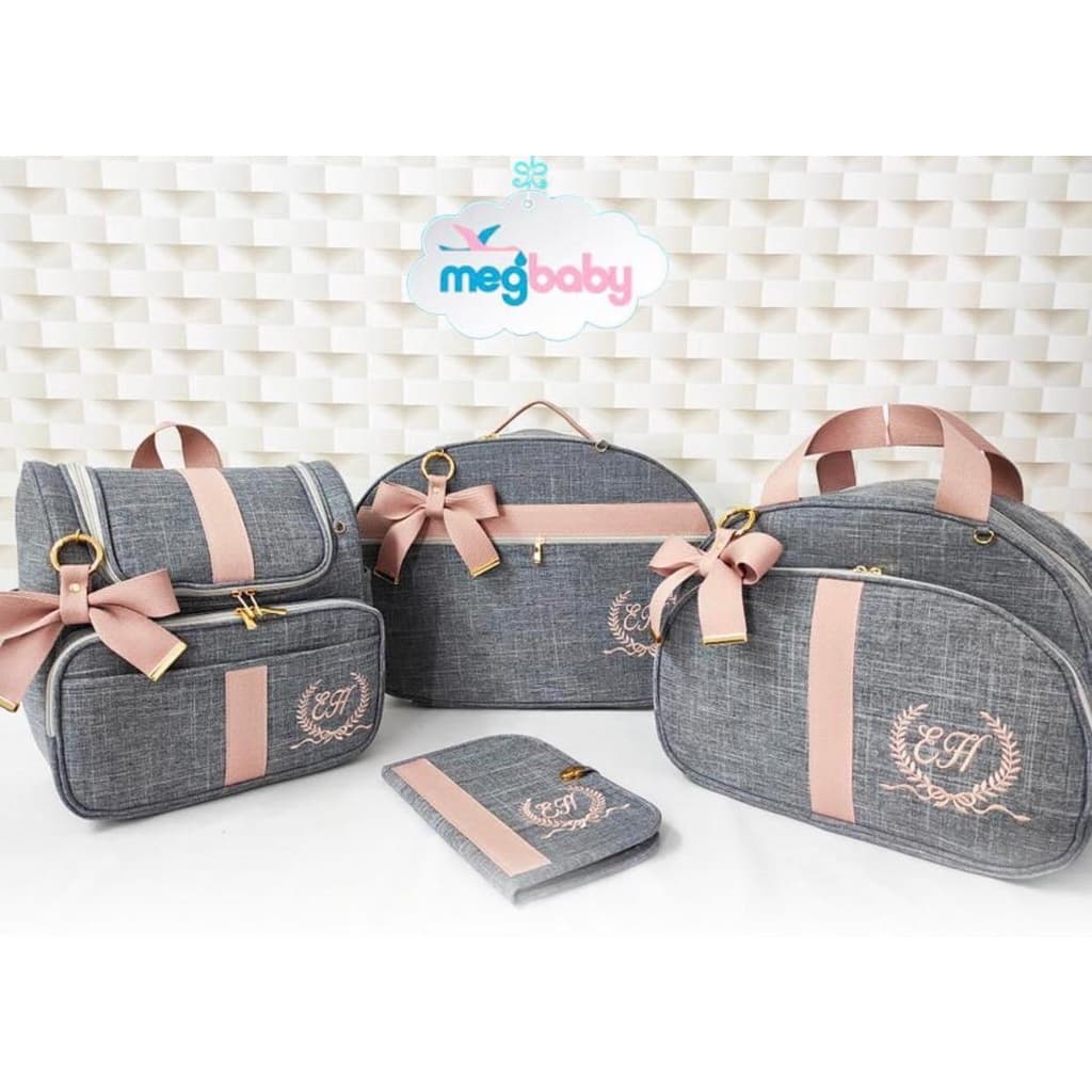 kit de bolsas maternidade mala de mão , mochila 2em1 , bolsa g , carteirinha de vacinação .