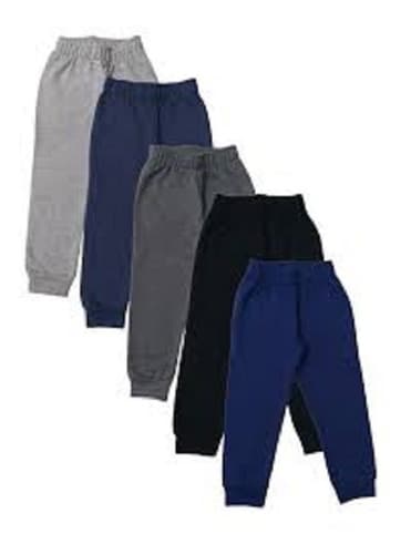 Kit 4 Calça Moletom Flanelada com punho Infantil Escola Masc Fem 1 A 14
