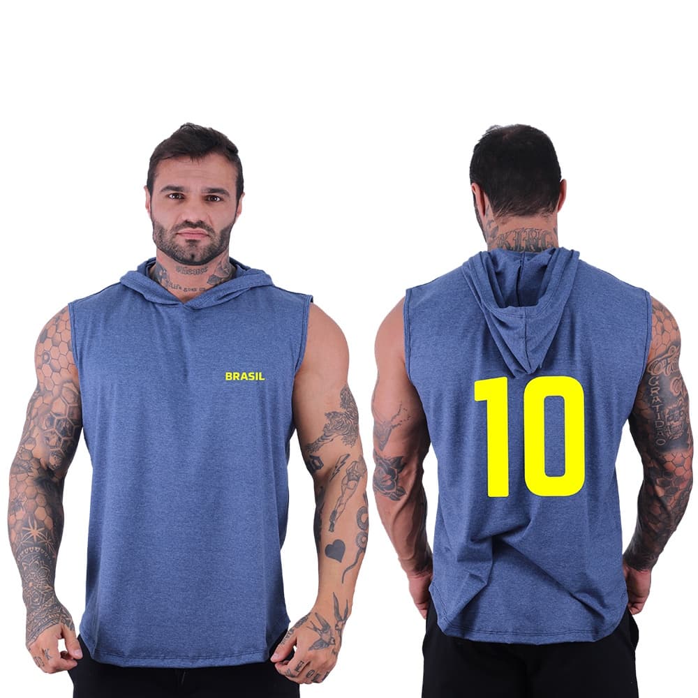 Regata Longline Com Touca Masculina MXD Conceito Brasil e Número Dez