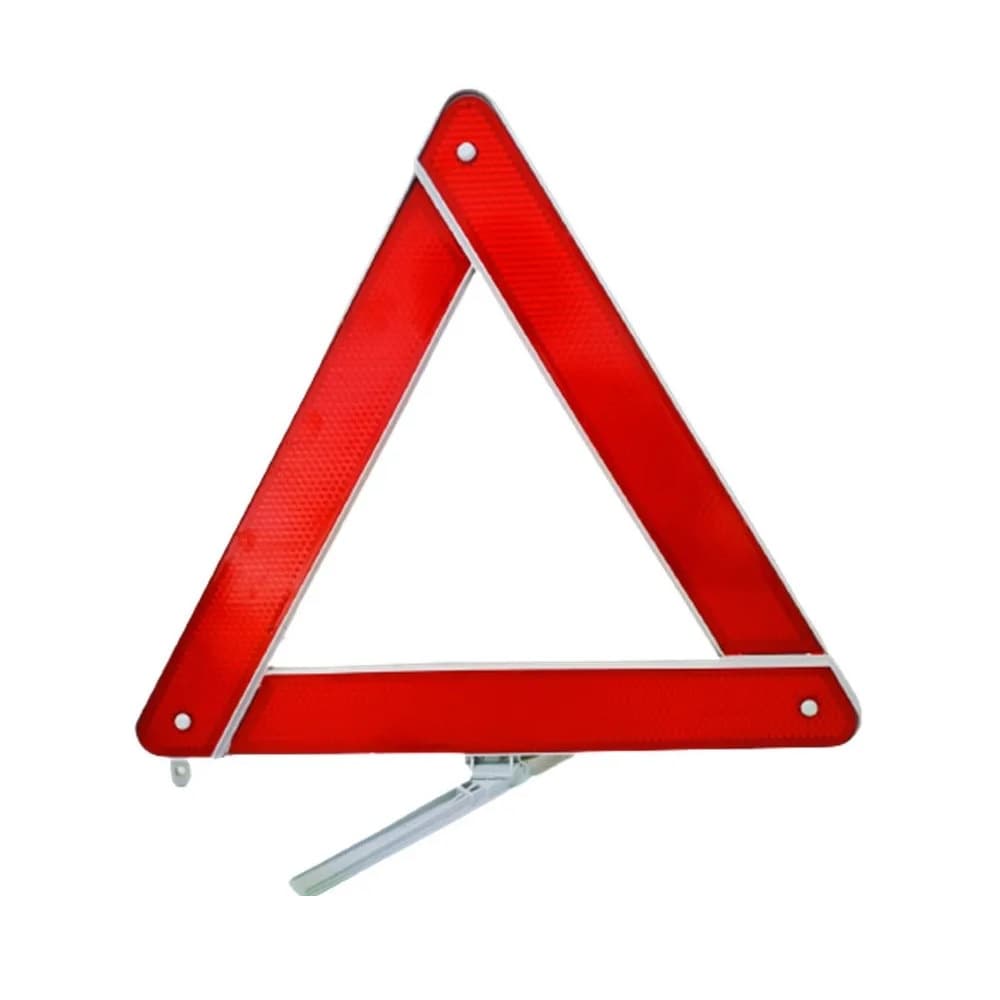 Triangulo de Segurança Branco com Sinalização Refletiva Vhip