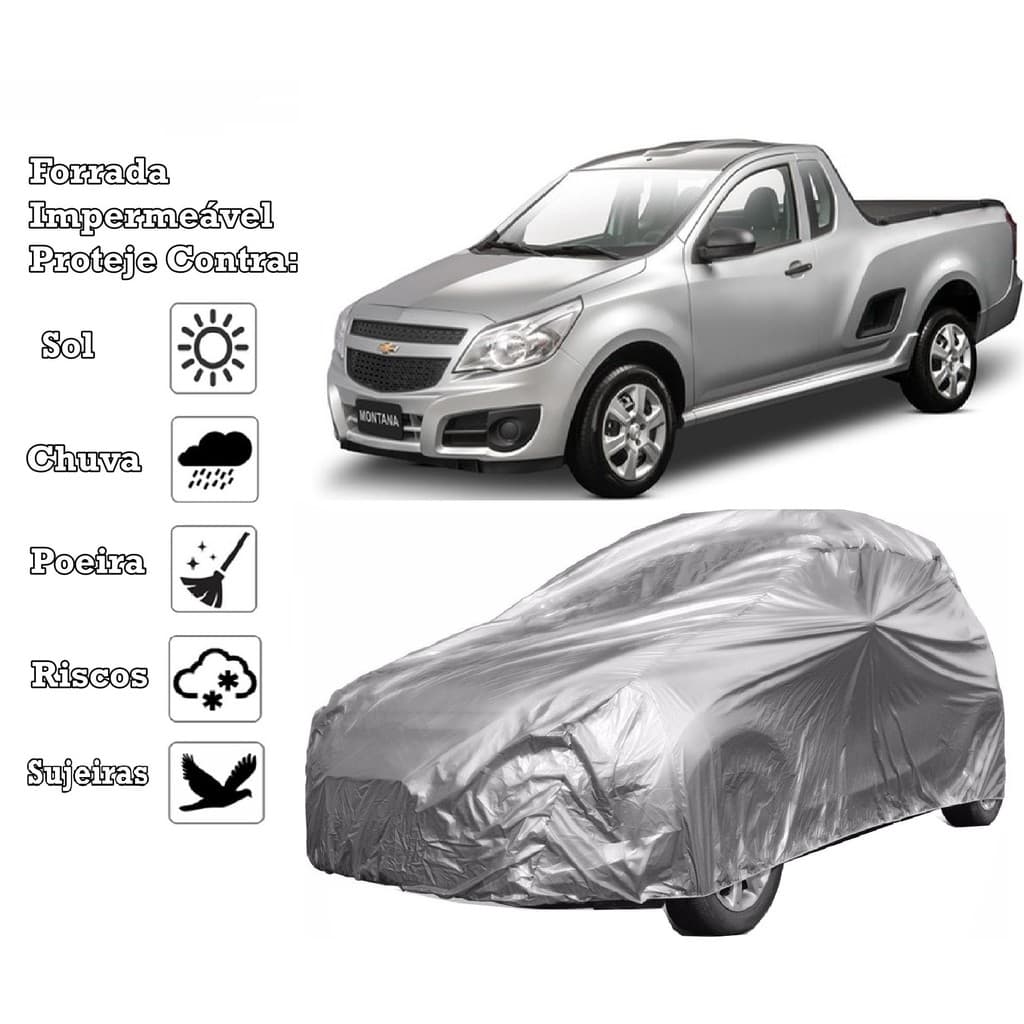 Capa Cobrir Carro Chevrolet Montana Forrada e 100% Impermeável