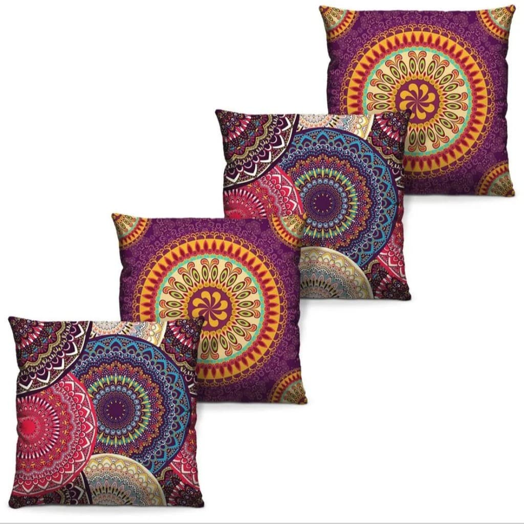 Kit de 4 Capas De Almofada 40x40 Mandala