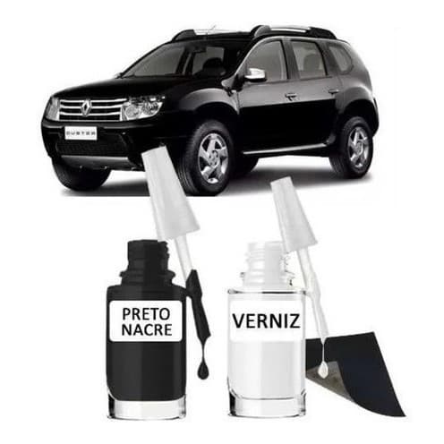 Tinta Tira Risco Automotivo Renault Duster Preto Nacre Uso Profissional