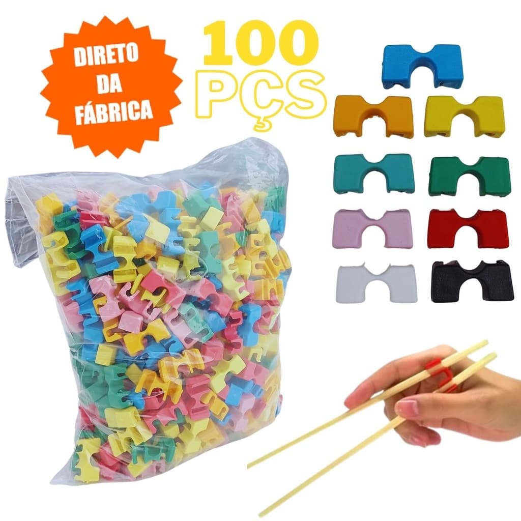 Adaptador Suporte Clip para Hashi Palitinho Japones Kit 100un Atacado Lojista