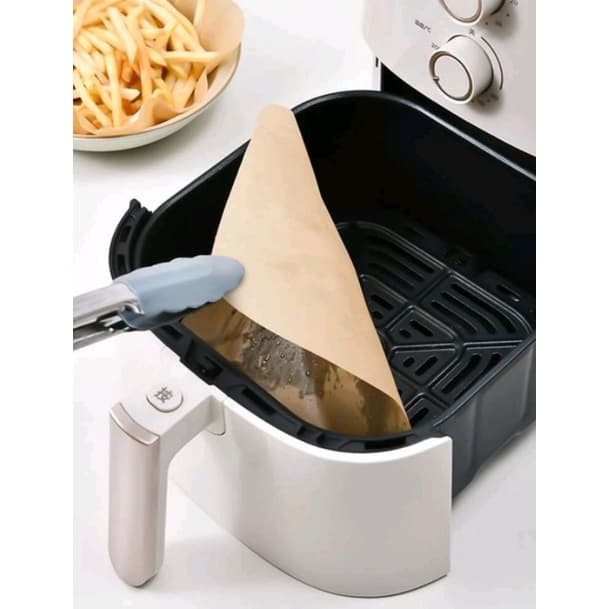 Papel para Airfryer/ churrasqueira elétrica à prova de óleo, não gruda mais limpeza para Airfryer 50 unidades