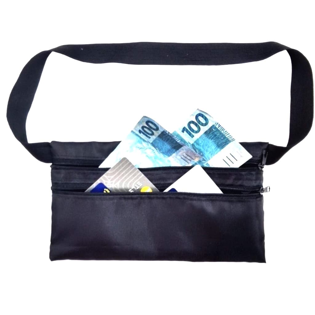 Porta Dolar Pochete Esconde Dinheiro Celular Anti Roubo
