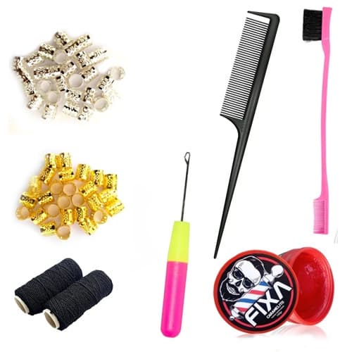 KIT TRANCISTA - AGULHA ENTRELANCE - PENTE SEPARADOR DE MECHA DE CARBONO - - ANÉIS DE DREAD - LASTEX - ESCOVA BABY HAIR