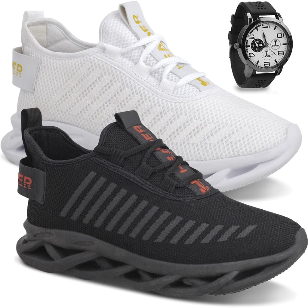 Kit 2 Tênis Masculino Header Infinite Casual Esportivo Barato + Relógio TOP