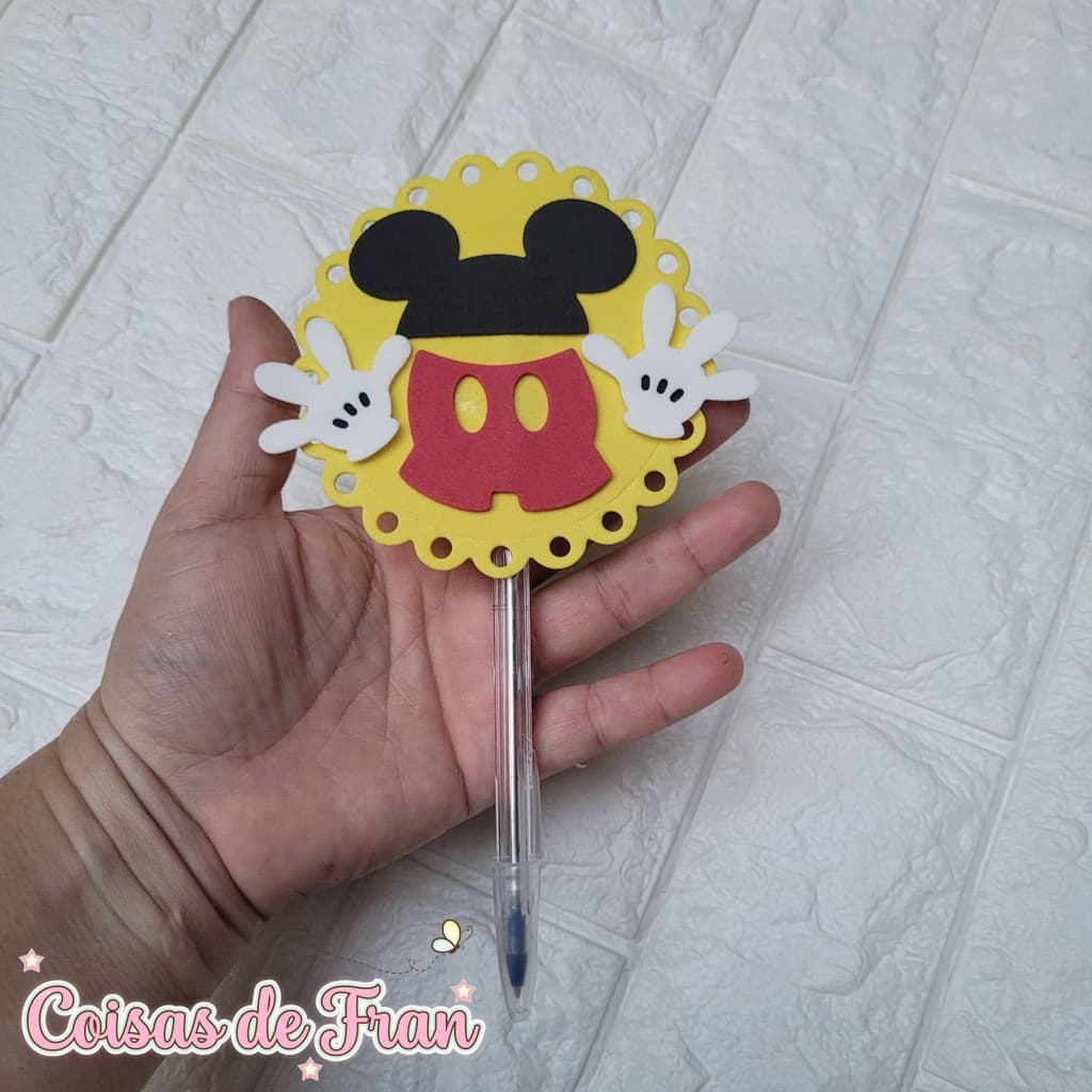 Lembrancinha do Mickey (kit com 10 unidades)caneta decorada, caneta mickey, festa, decoração, aniversário