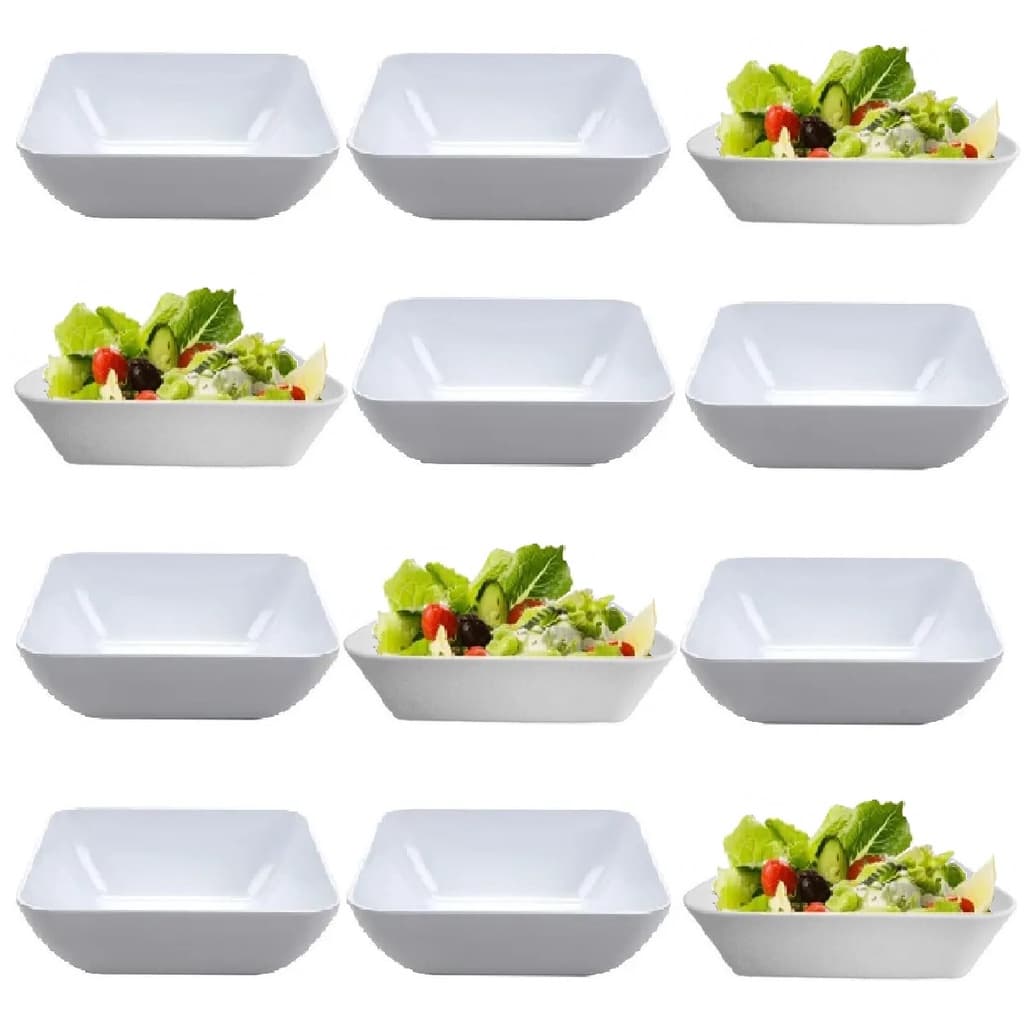 Jogo 12 Saladeiras Bowl Pote 20cm Tigela em Melamina