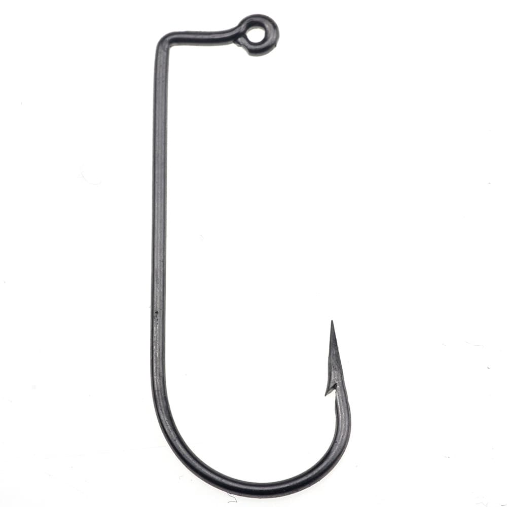 50 Pçs/Lote Aberdeen Offset Jig Pesca Gancho De Aço Carbono De Alta 90 Graus Haste Bent Ganchos De Água Salgada Tamanho 6-4/0 #