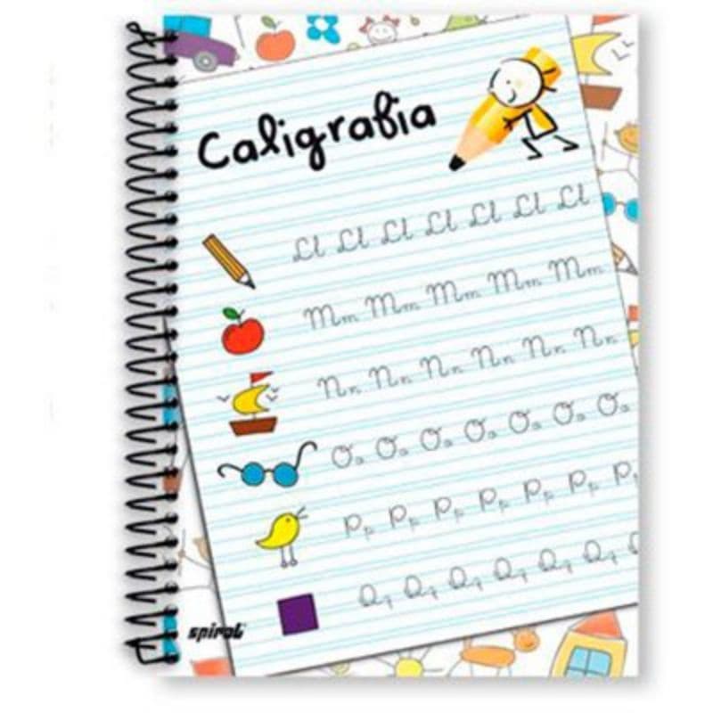 Caderno de Caligrafia Spiral 96 folhas