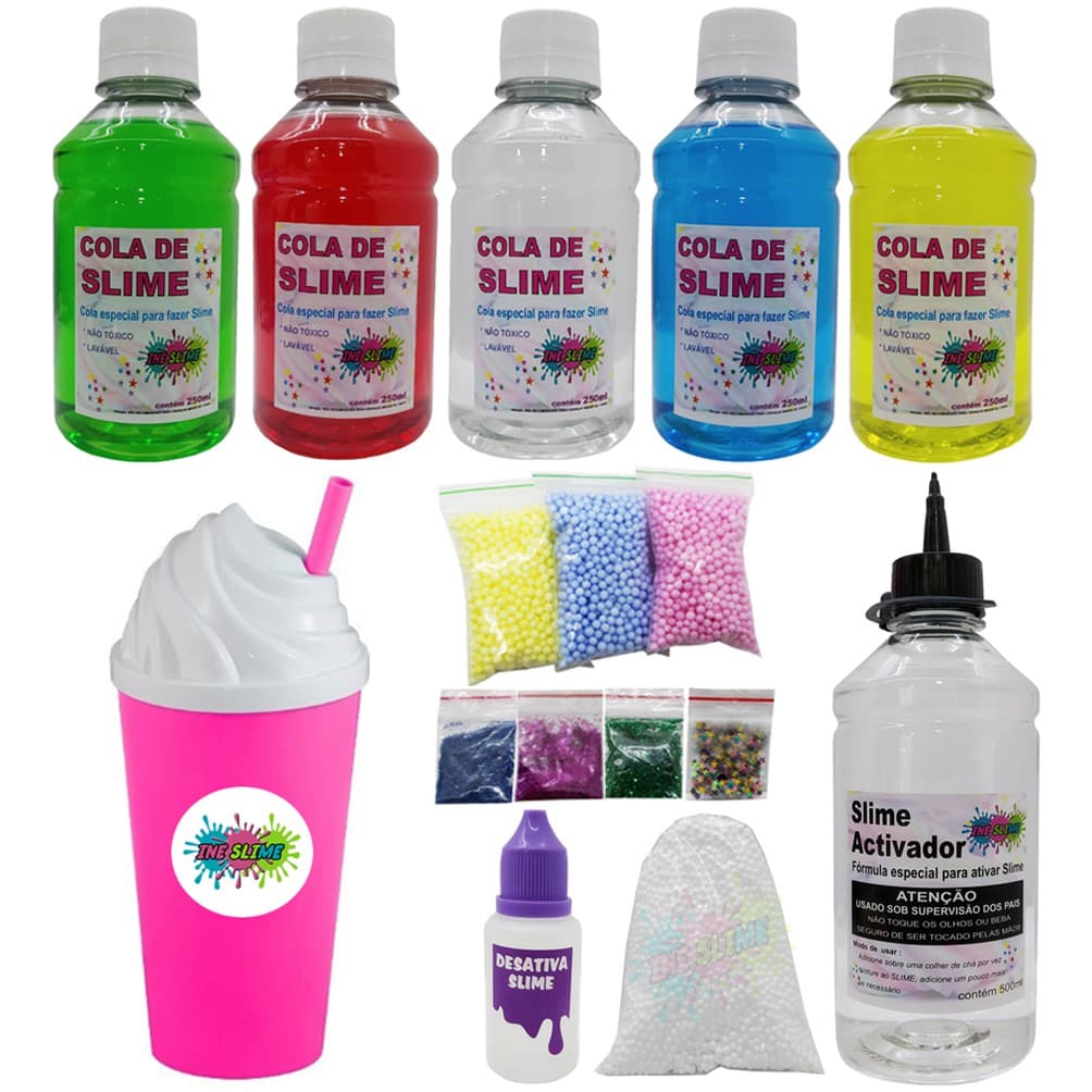 Kit Para Fazer Slime Completo Colas Clear, Dia das Crianças, Natal Presente Ine Slime