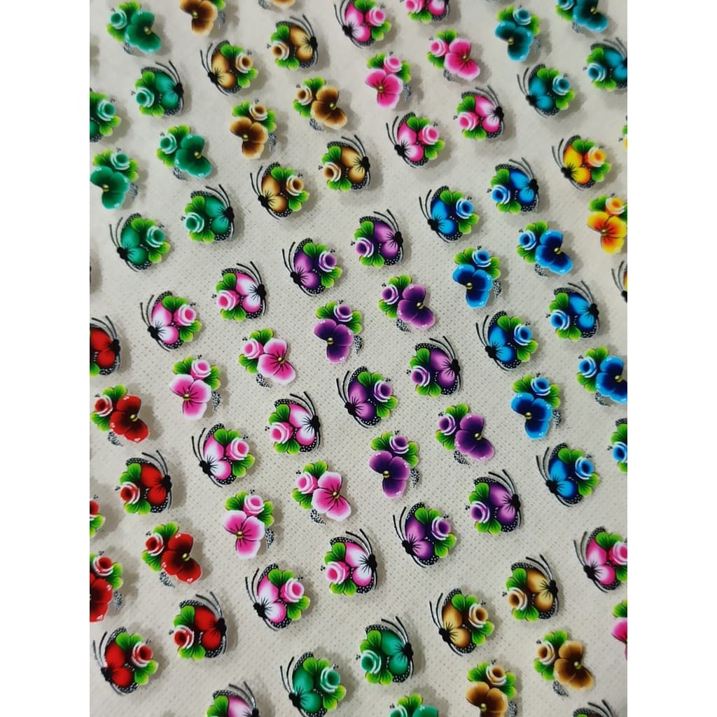 500 Adesivos de unha 3D peliculas de unhas decoradas  (50 cartelas com 10 adesivos (05 pares)