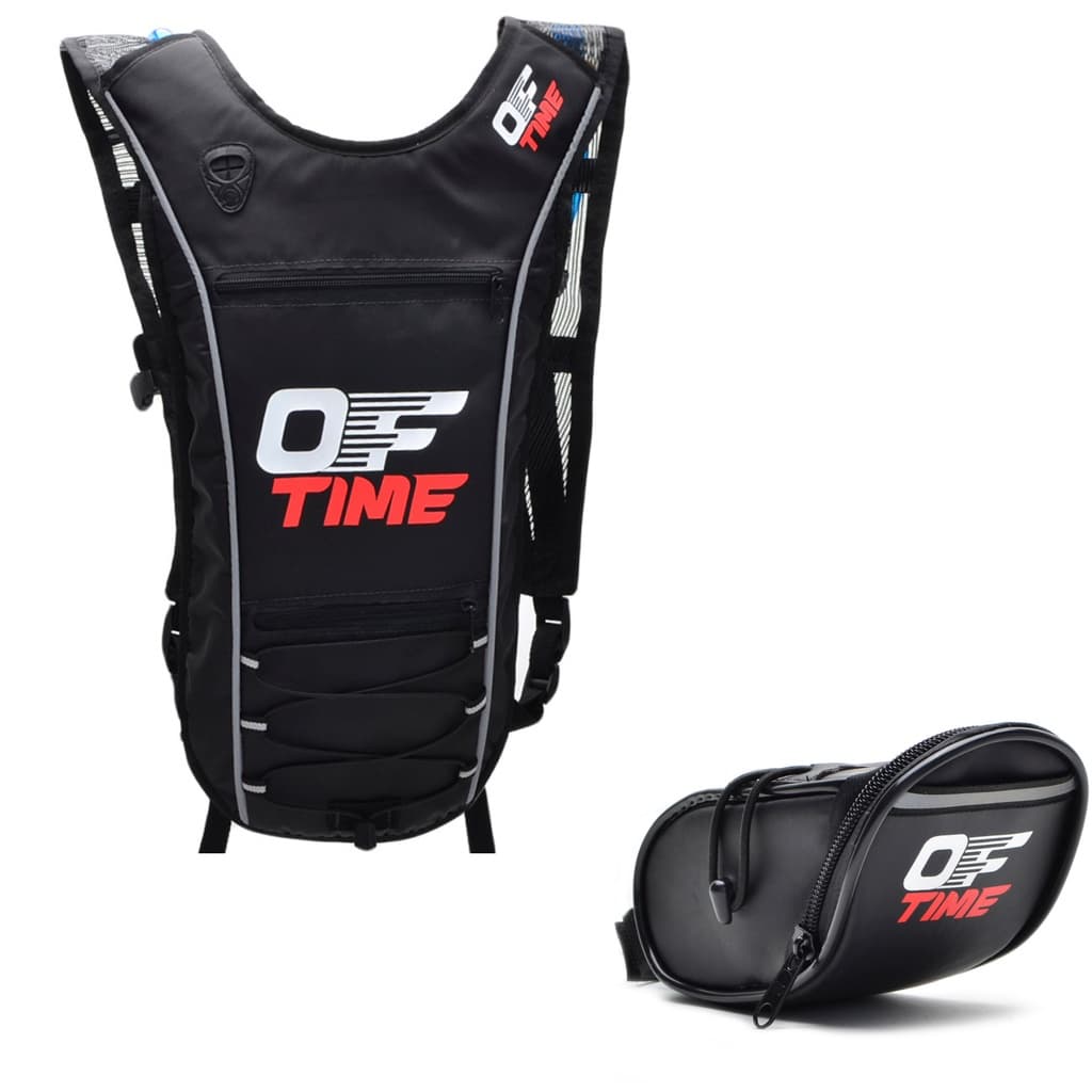 Kit Mochila De Hidratação Térmica P/ Ciclista + Bolsa De Selim