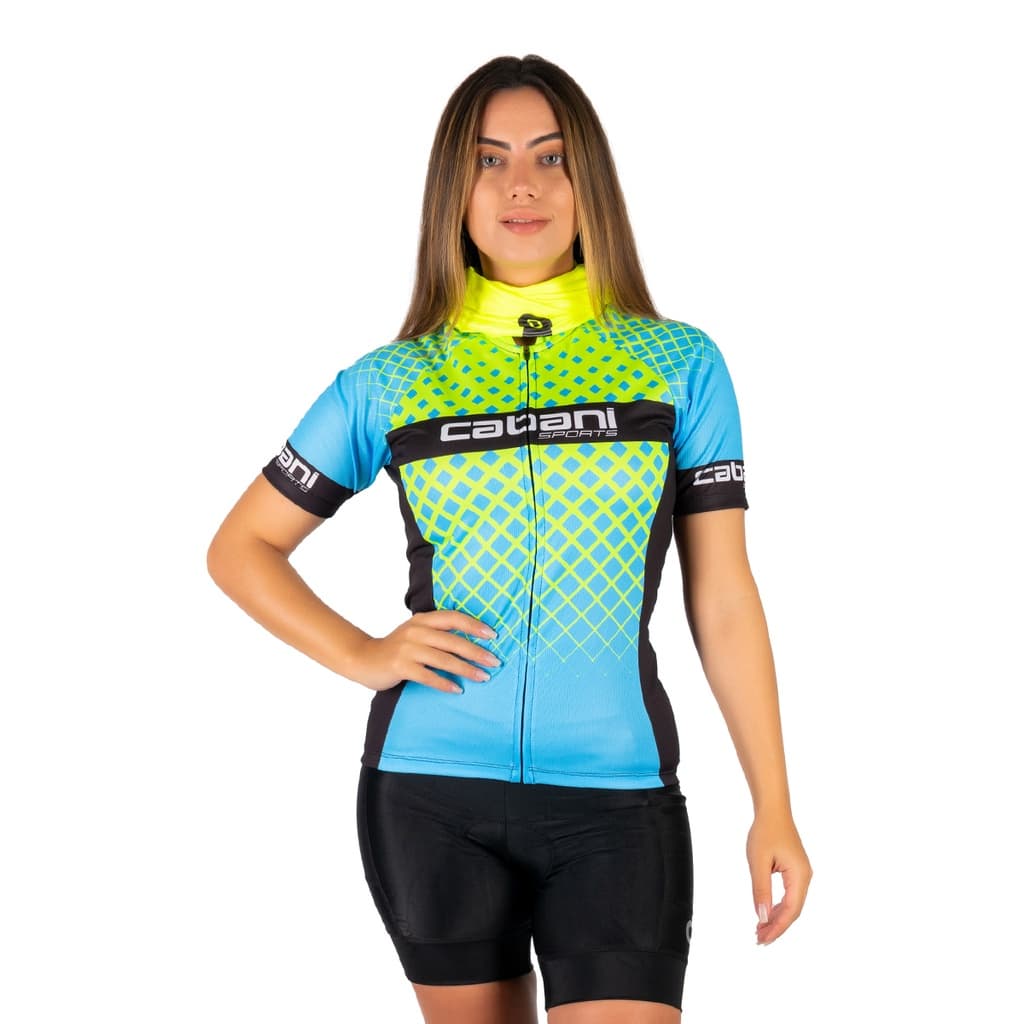 Camisa de Ciclismo Feminina Cabani Ariel verde