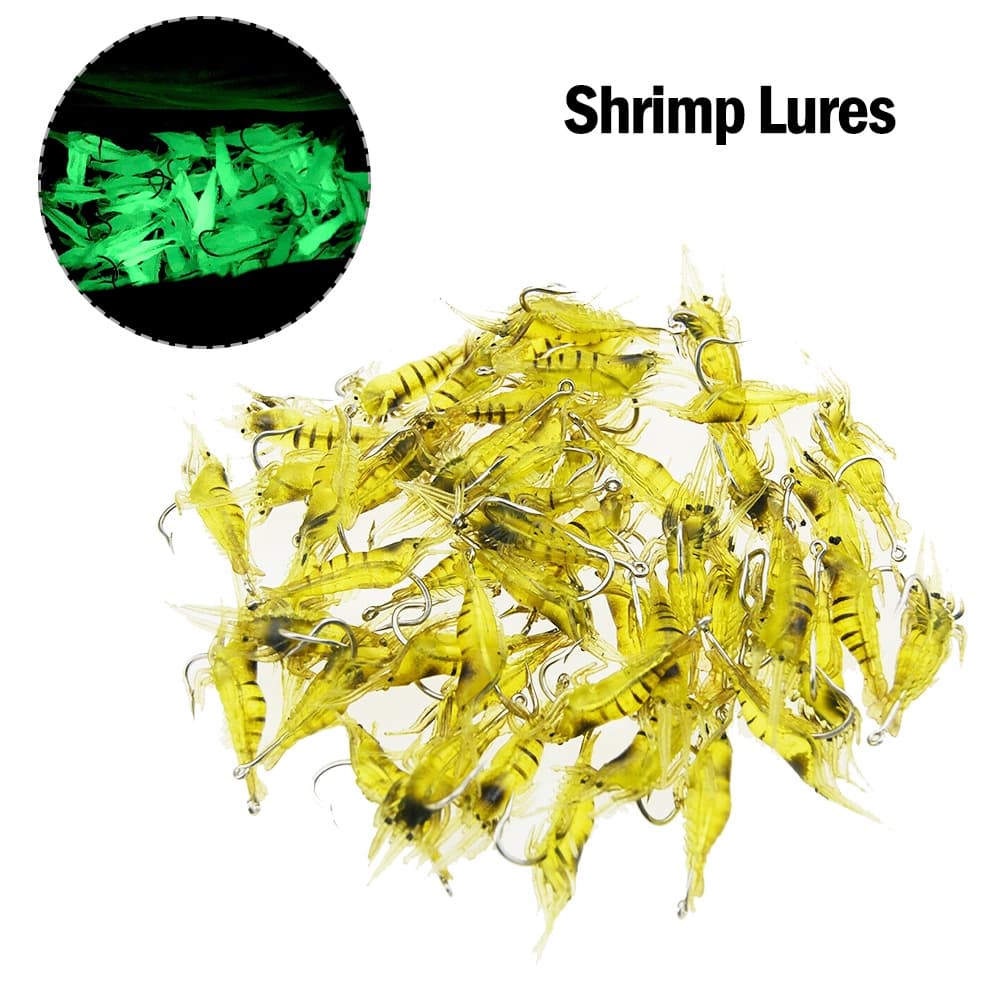 10pçs Iscas De Pesca Suaves Artificiais Camarão 4cm 1g