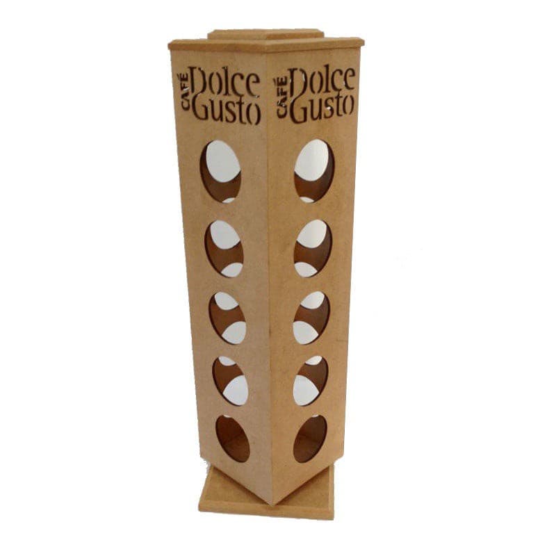 Porta Cápsula em MDF - Vertical - Dolce Gusto - Nespresso - Três Corações