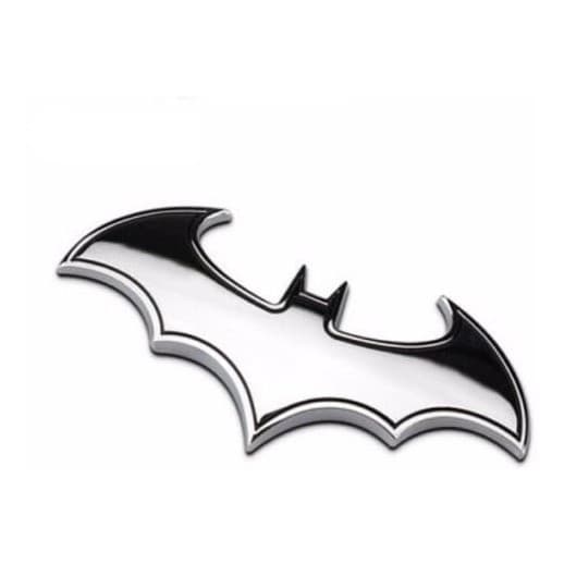 2 Adesivo Emblema Metal Cromado 3d Batman Morcego Carro Moto