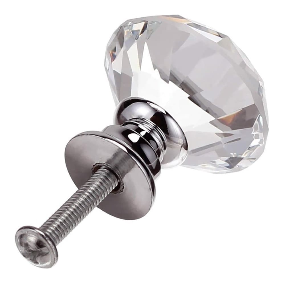 Puxador Puxadores De Cristal 30mm Porta Gaveta Cromado