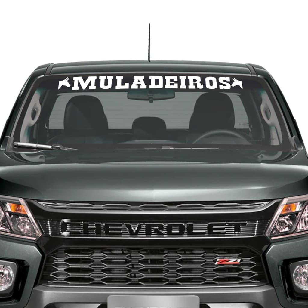 Adesivo Parabrisa Muladeiros Carro Caminhonete Sertanejo Roça Estilo Bruto