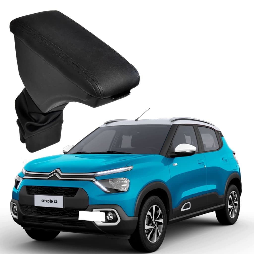 Encosto Apoio Braço Citroen Novo C3 2022 Com Porta Objetos