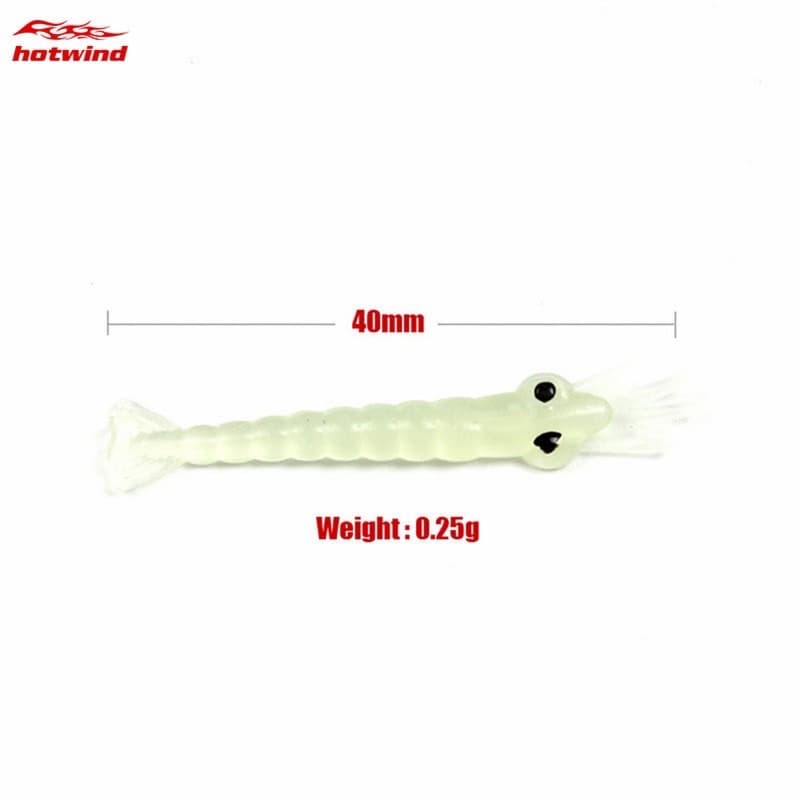 kit 10 Camarão luminoso Iscas De Pesca Isca Soft Silicone Brilham Iscas Artificiais + spinhel