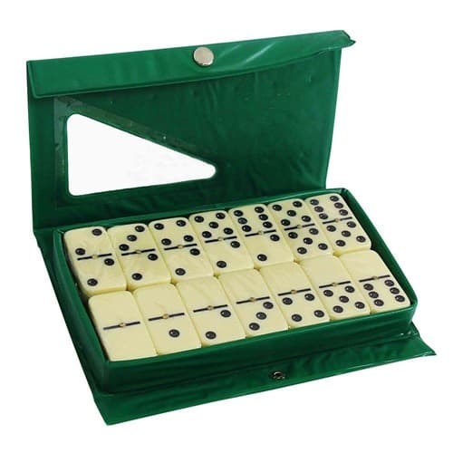Dominós Double Six Set of 28  Verde Original