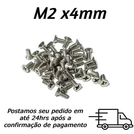 Parafuso Máquina Inox Chata Phillips M2 X 4mm