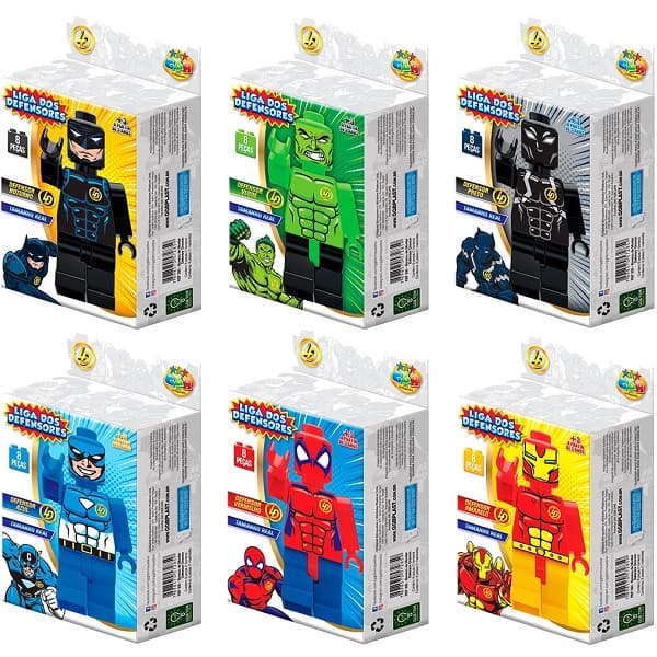 Boneco de montar mini defensor com 8 peças