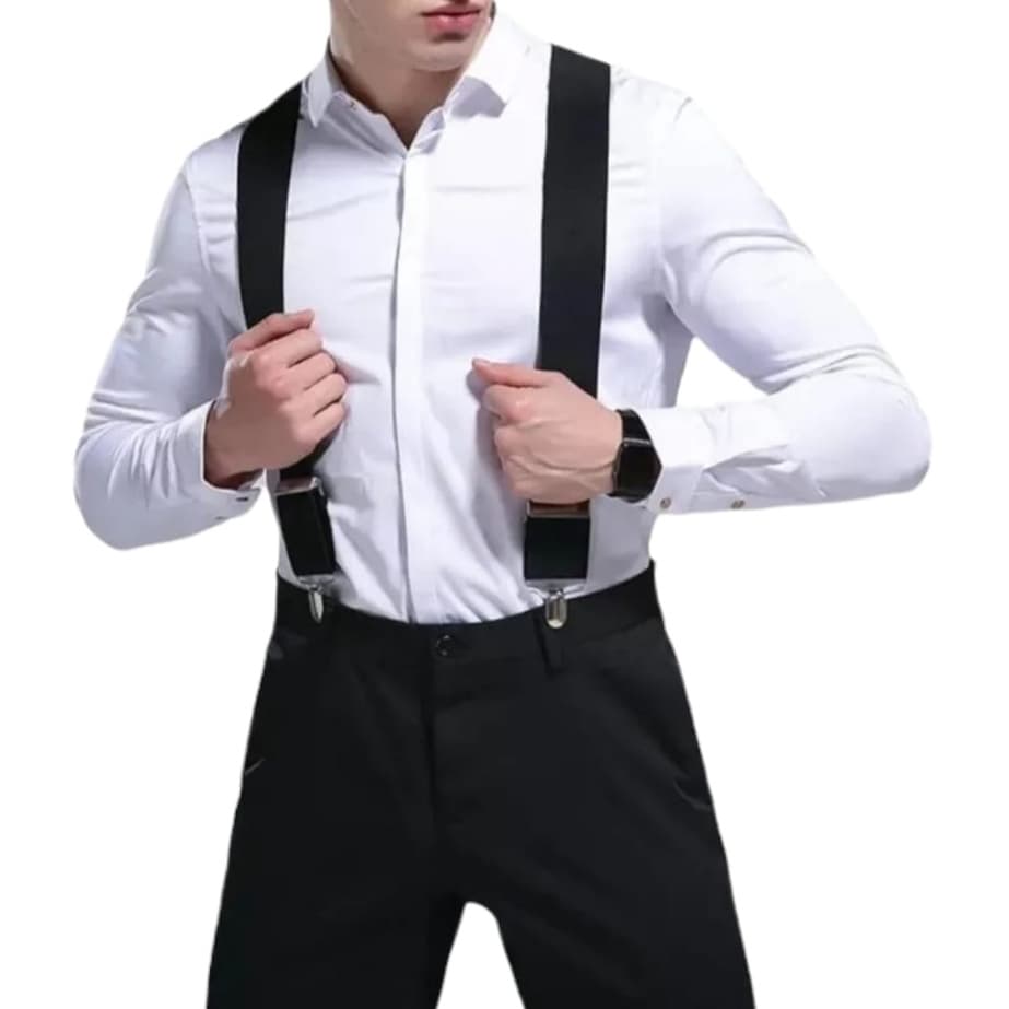 Suspensório Largo 3.5 Cm Masculino E Feminino Ajustável Kit 3 Peças