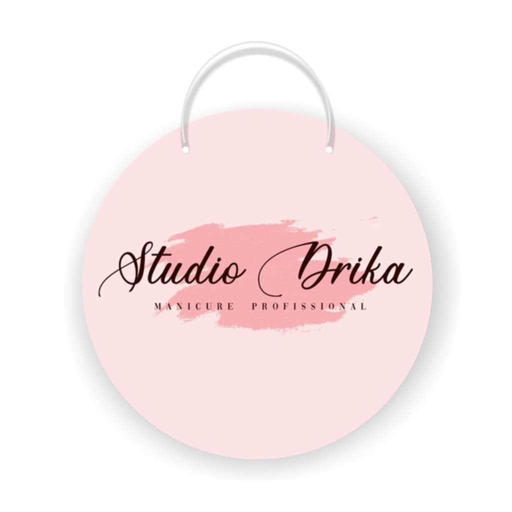Placa Logo Loja/Empresa - MDF 3mm Redonda - Placa Loja