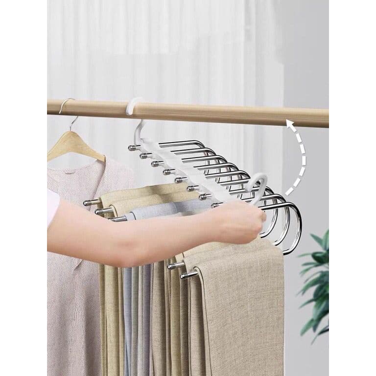 Cabide Multiuso Inox Dobrável Portátil Para Saias/Blusas/Bermudas/Calças