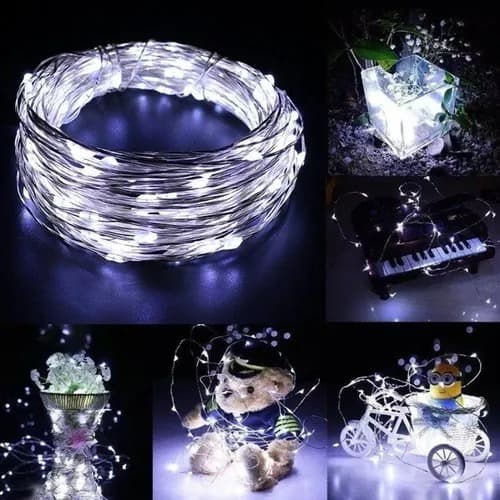Fio de Led Fita De Fada Decoração Iluminação Festa 30 Led 3m Luz Branco Frio