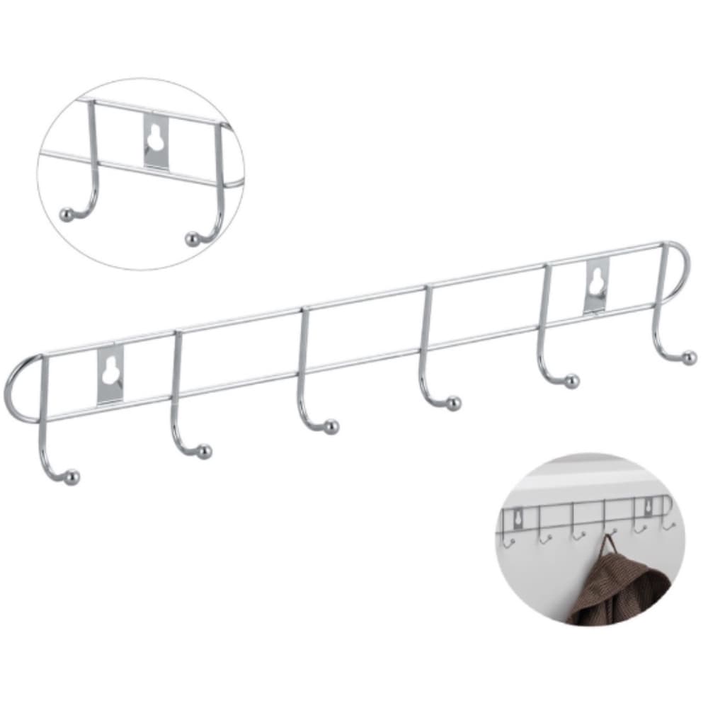 Cabide Multiuso 6 Gancho Armado Suporte de Parede Metal 35,5cm 1 unidade REF:152307