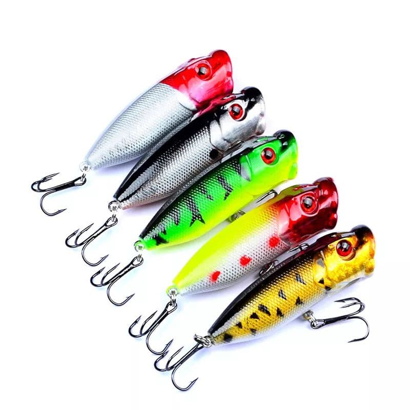 isca artificial para pesca 6,5cm popper superfície traíra dourado tucunaré